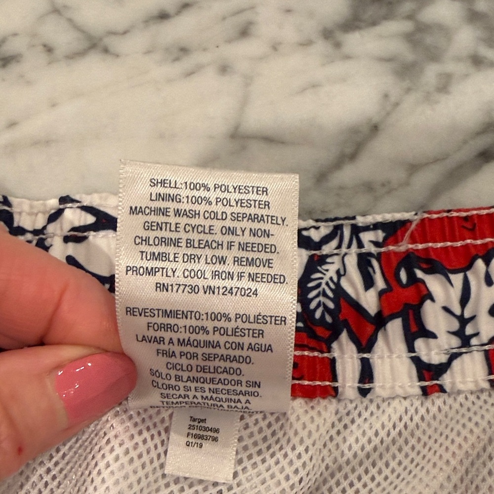 Vineyard Vines Floral Red and White Swim Shorts - Picture 4 of 6